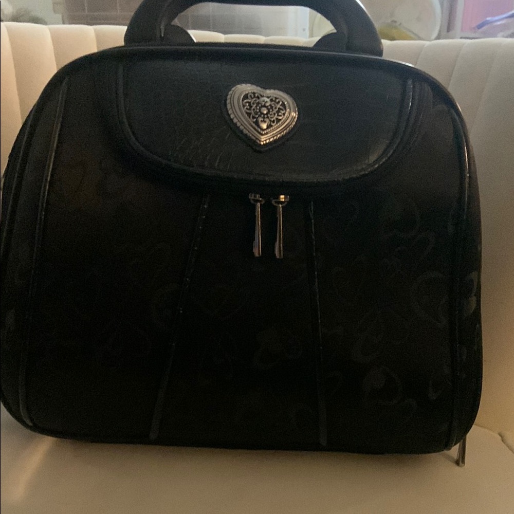 Brighton Black Laptop Bag with Heart Embellishment